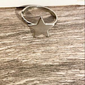 Silver star ring